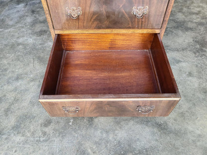 Vintage small thin slim bureau writing desk drawers