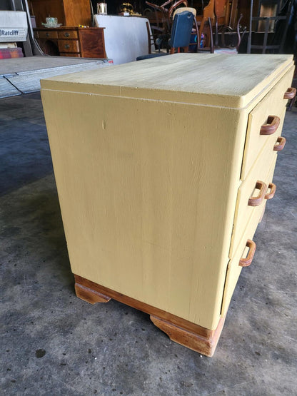 Vintage small low painted chest of drawers 3 drawers