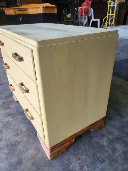 Vintage small low painted chest of drawers 3 drawers