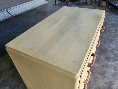 Vintage small low painted chest of drawers 3 drawers