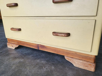 Vintage small low painted chest of drawers 3 drawers