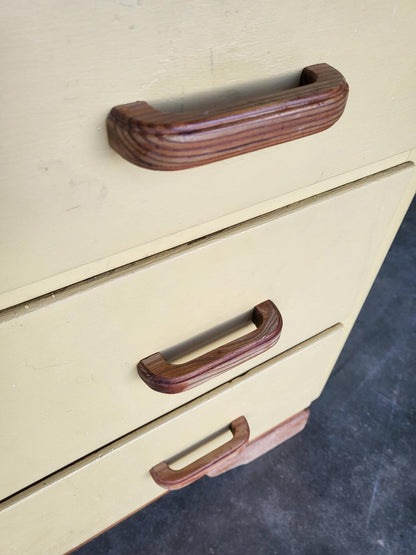 Vintage small low painted chest of drawers 3 drawers