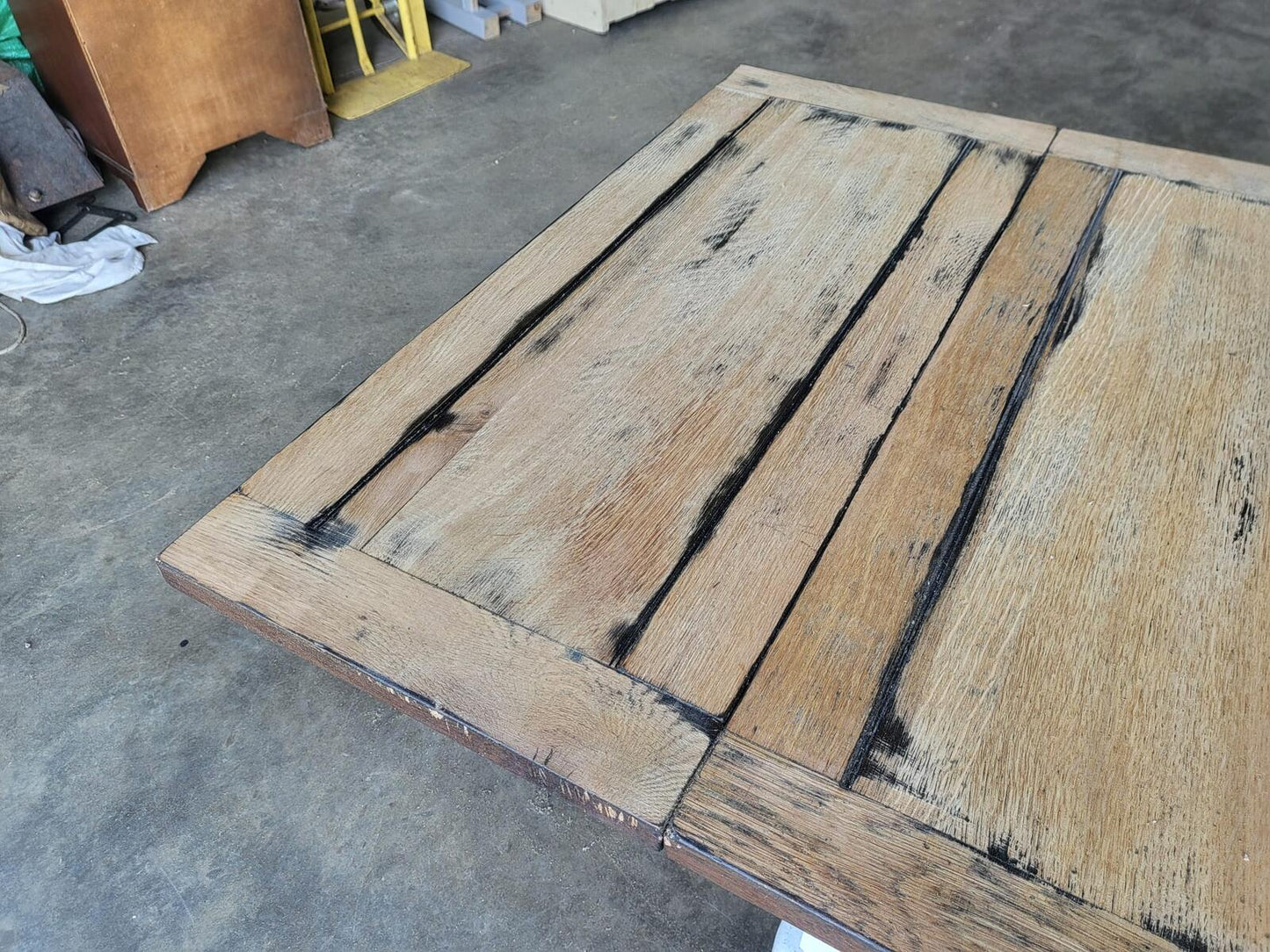 Vintage square drawer leaf extending dining table seat 8