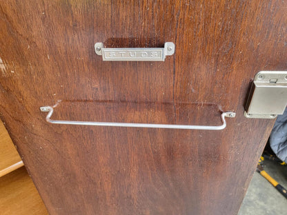 Vintage maple small wardrobe cabriole legs drawers shelves