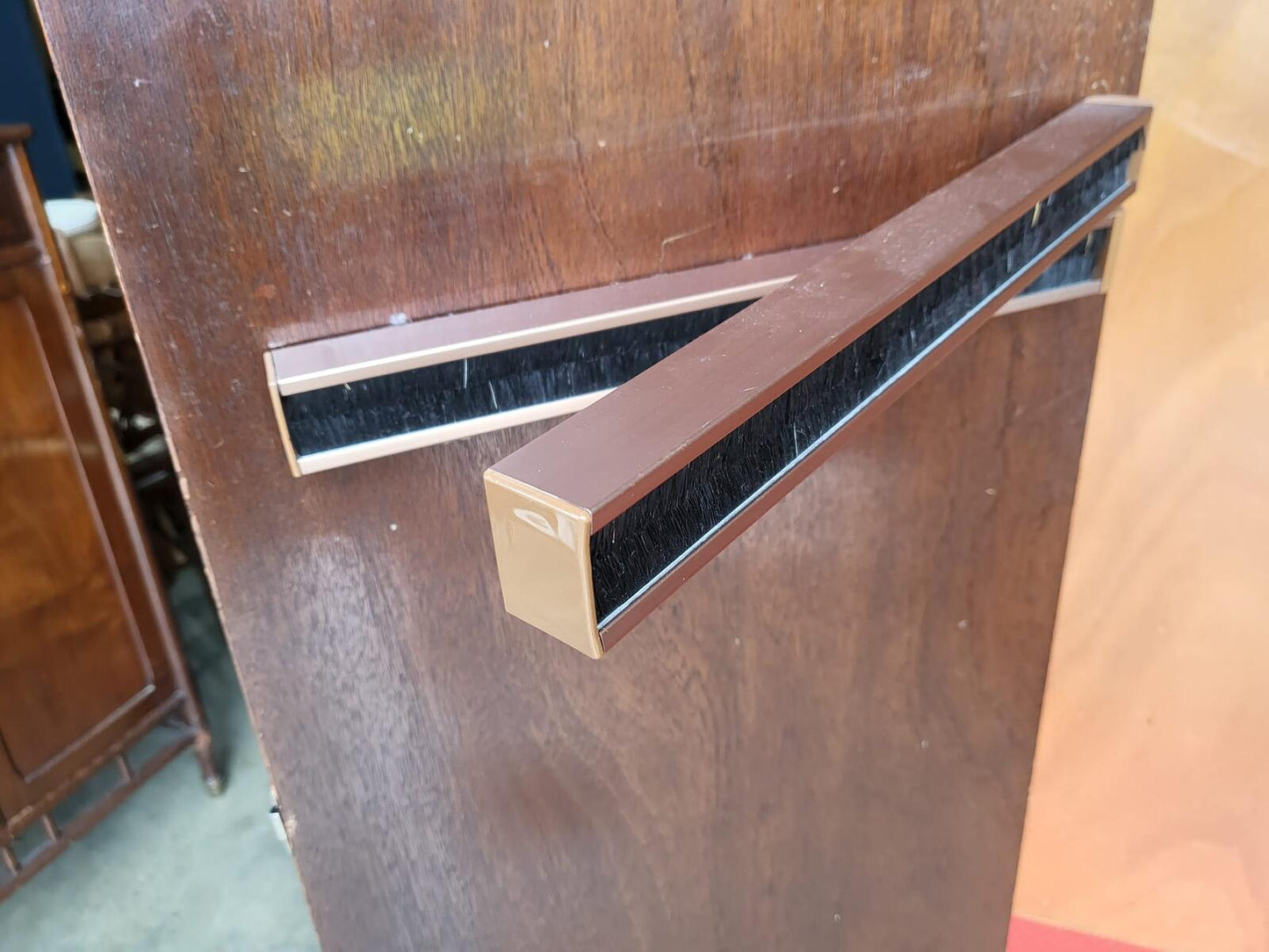 Vintage maple small wardrobe cabriole legs drawers shelves