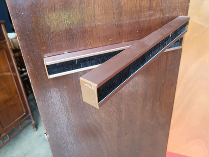 Vintage maple small wardrobe cabriole legs drawers shelves