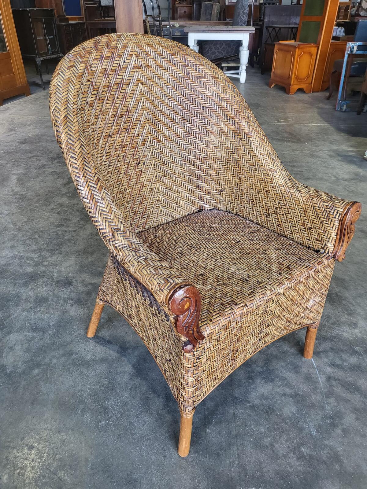 Wicker conservatory patio garden arm chair