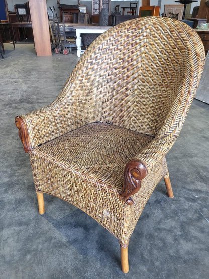 Wicker conservatory patio garden arm chair