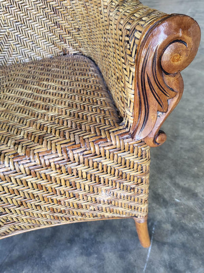 Wicker conservatory patio garden arm chair
