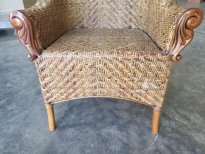 Wicker conservatory patio garden arm chair