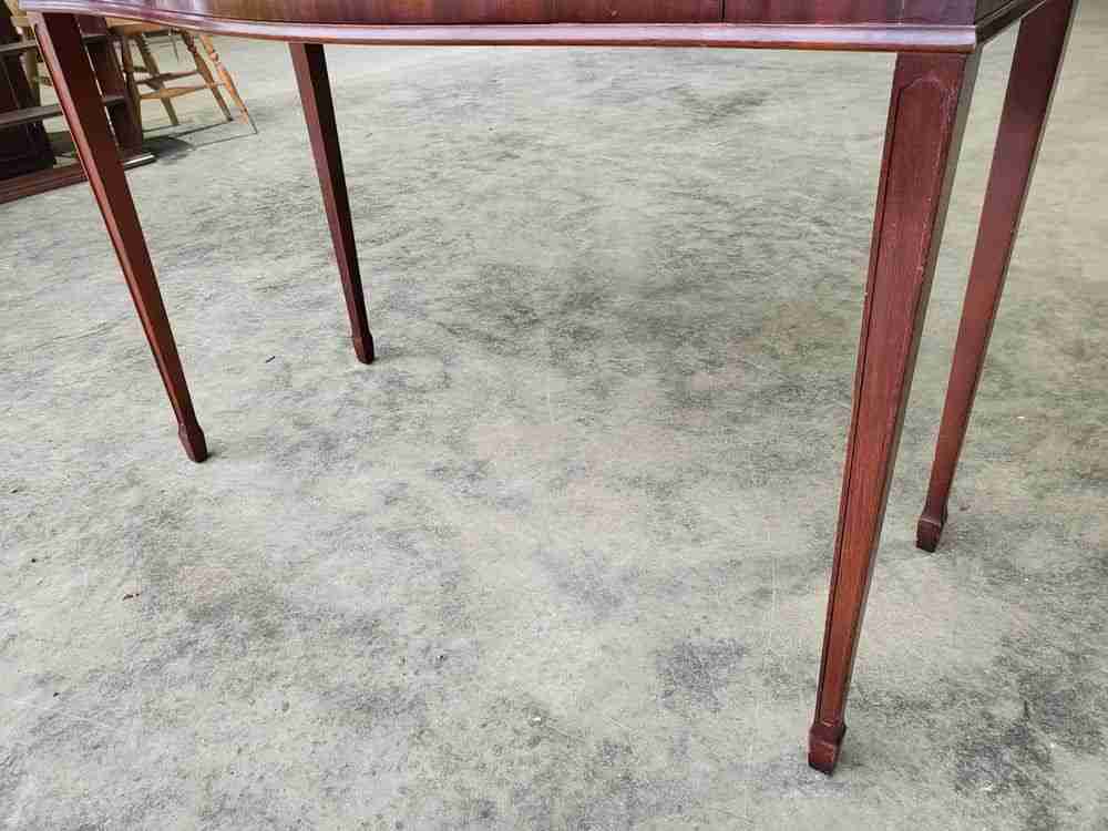 Antique repro mahogany serpentine sideboard serving table drawer fluted legs