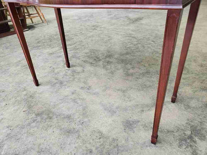 Antique repro mahogany serpentine sideboard serving table drawer fluted legs