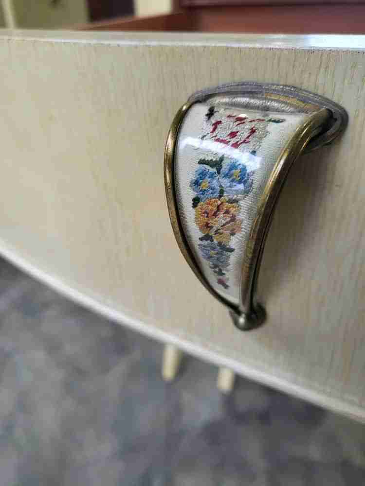 Vintage 1930's small dressing table stool mirror