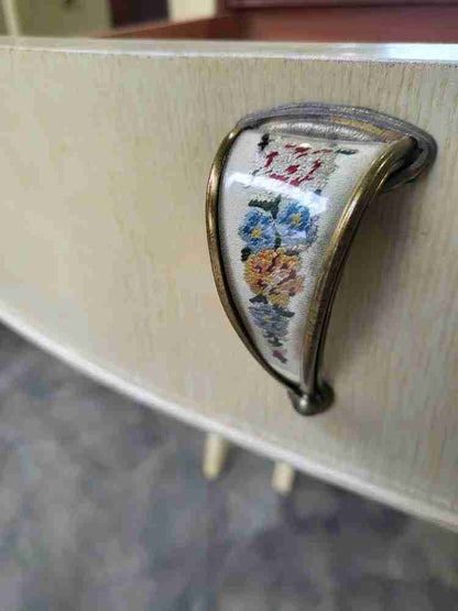 Vintage 1930's small dressing table stool mirror