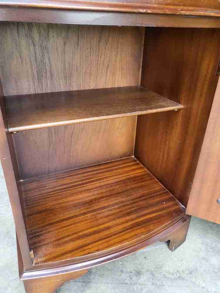 Antique repro mahogany small slim cocktail cabinet desk cupboard bureau