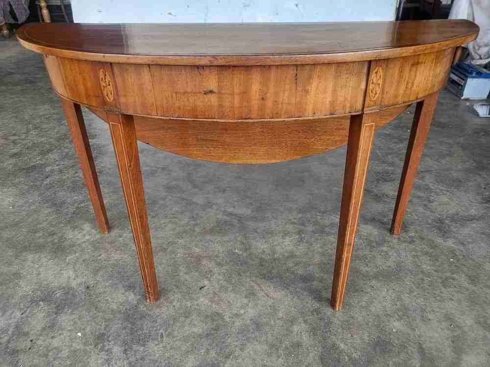 Antique Edwardian inlaid gate leg drop leaf occasional dining table