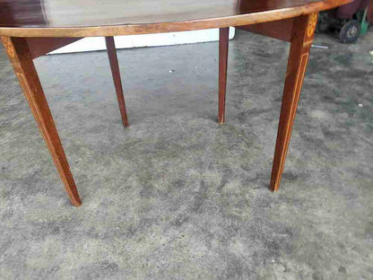 Antique Edwardian inlaid gate leg drop leaf occasional dining table