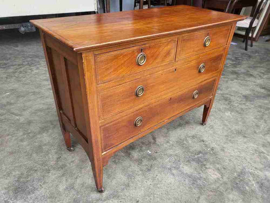 Antique inlaid 2 over 2 sideboard chest of drawers legs