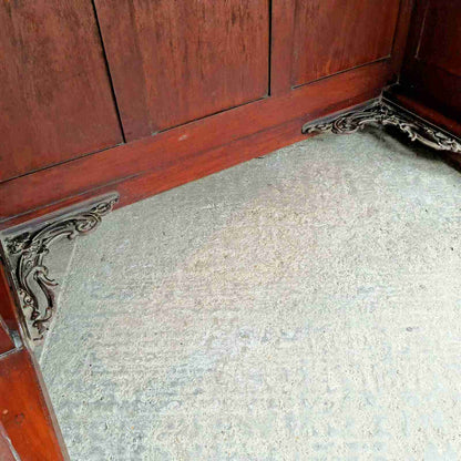 antique victorian mahogany panelled clerks desk table cabriole legs lift lid