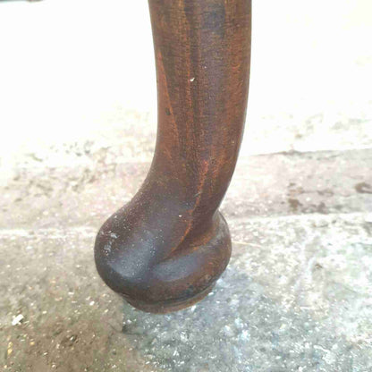 antique 1920's mahogany extending 1 leaf dining table table cabriole legs seat 8