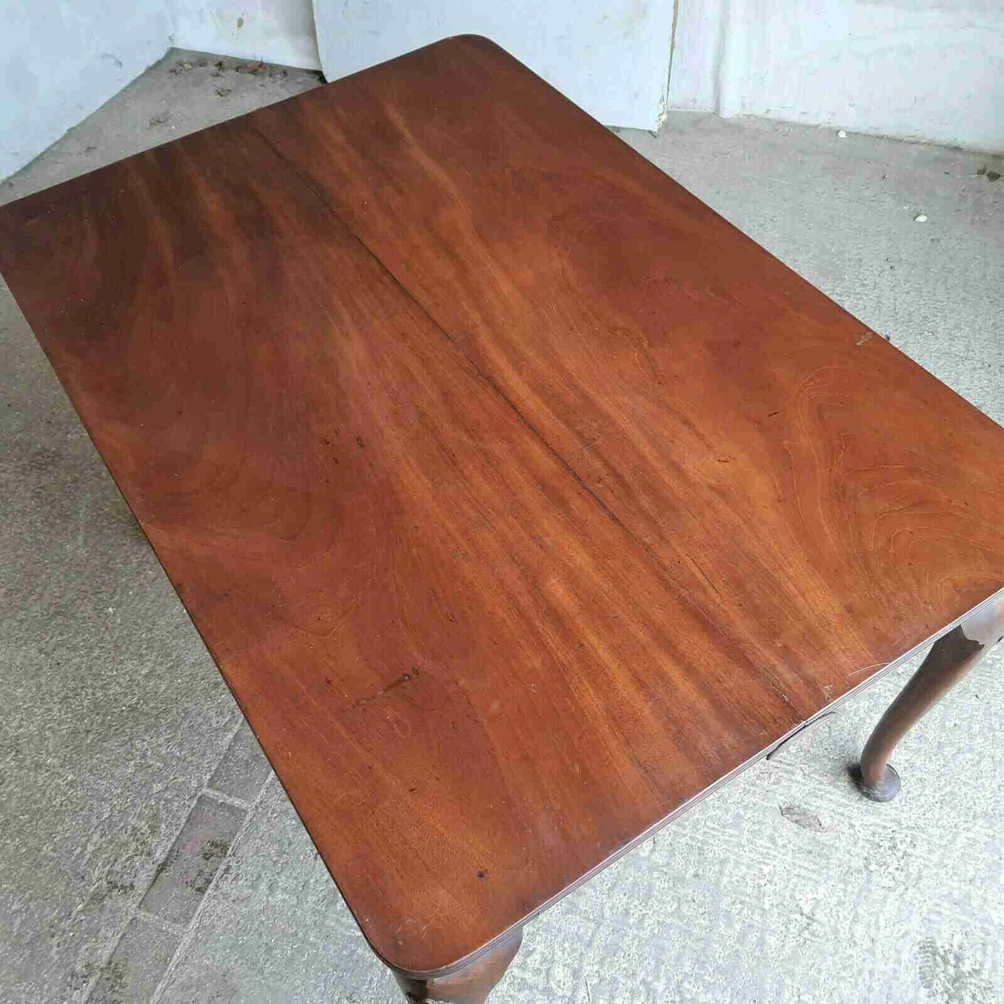 antique 1920's mahogany extending 1 leaf dining table table cabriole legs seat 8