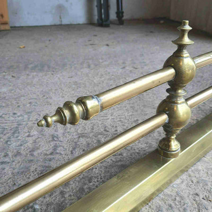 antique brass 2 tier fire fender fire fender 132 w x 24 d fireplace hearth fire