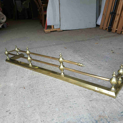 antique brass 2 tier fire fender fire fender 132 w x 24 d fireplace hearth fire