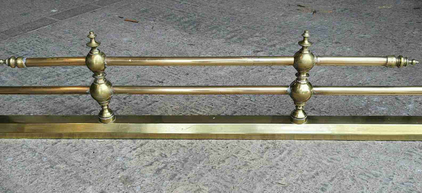 antique brass 2 tier fire fender fire fender 132 w x 24 d fireplace hearth fire
