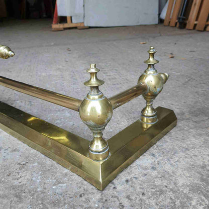 antique brass 2 tier fire fender fire fender 132 w x 24 d fireplace hearth fire
