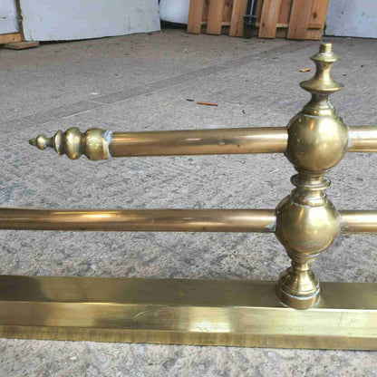 antique brass 2 tier fire fender fire fender 132 w x 24 d fireplace hearth fire