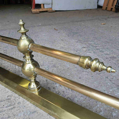antique brass 2 tier fire fender fire fender 132 w x 24 d fireplace hearth fire