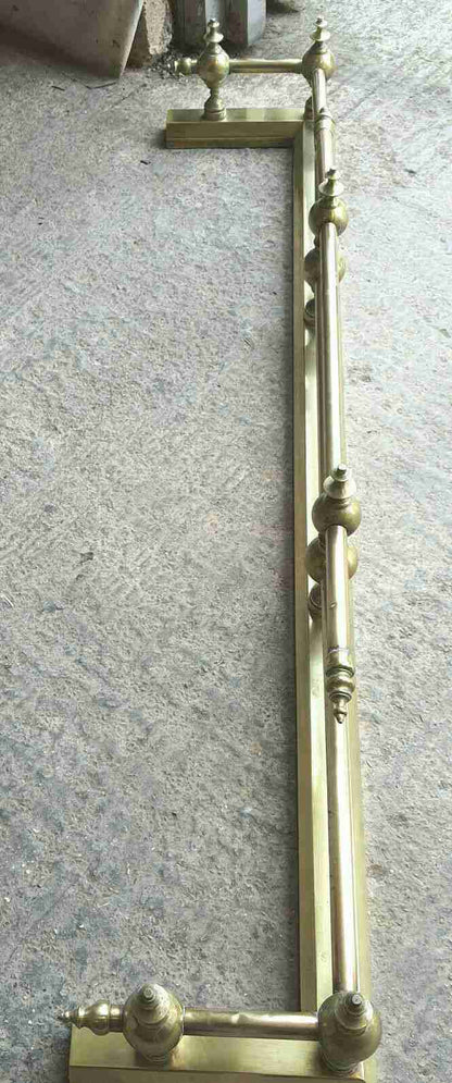antique brass 2 tier fire fender fire fender 132 w x 24 d fireplace hearth fire