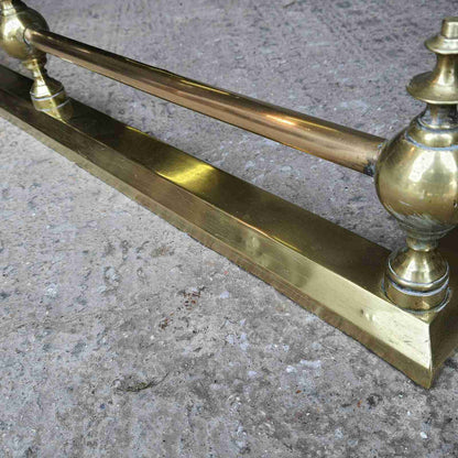 antique brass 2 tier fire fender fire fender 132 w x 24 d fireplace hearth fire