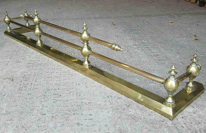 antique brass 2 tier fire fender fire fender 132 w x 24 d fireplace hearth fire