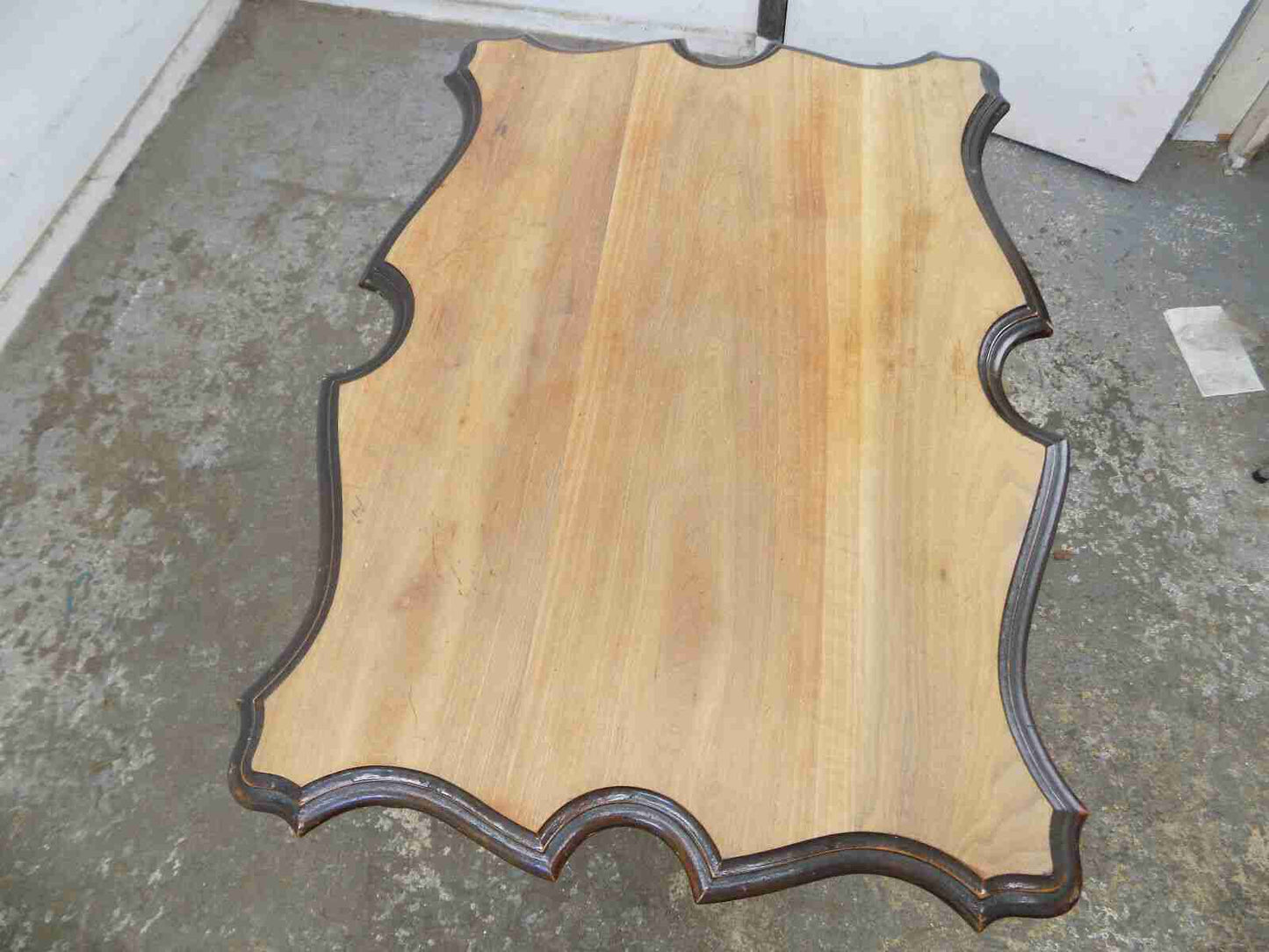 Antique Edwardian 2 tier crimped edged side table