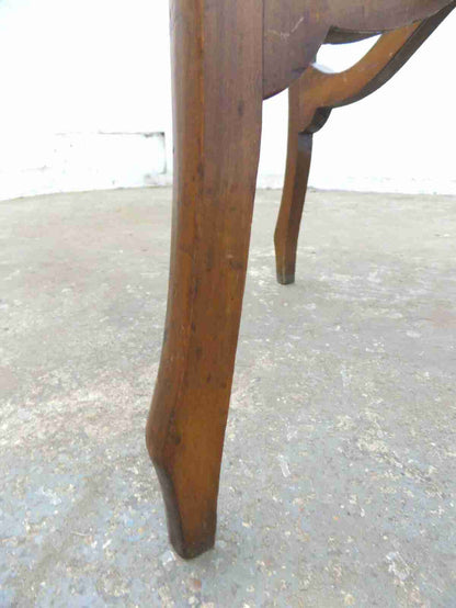 Antique Edwardian 2 tier crimped edged side table