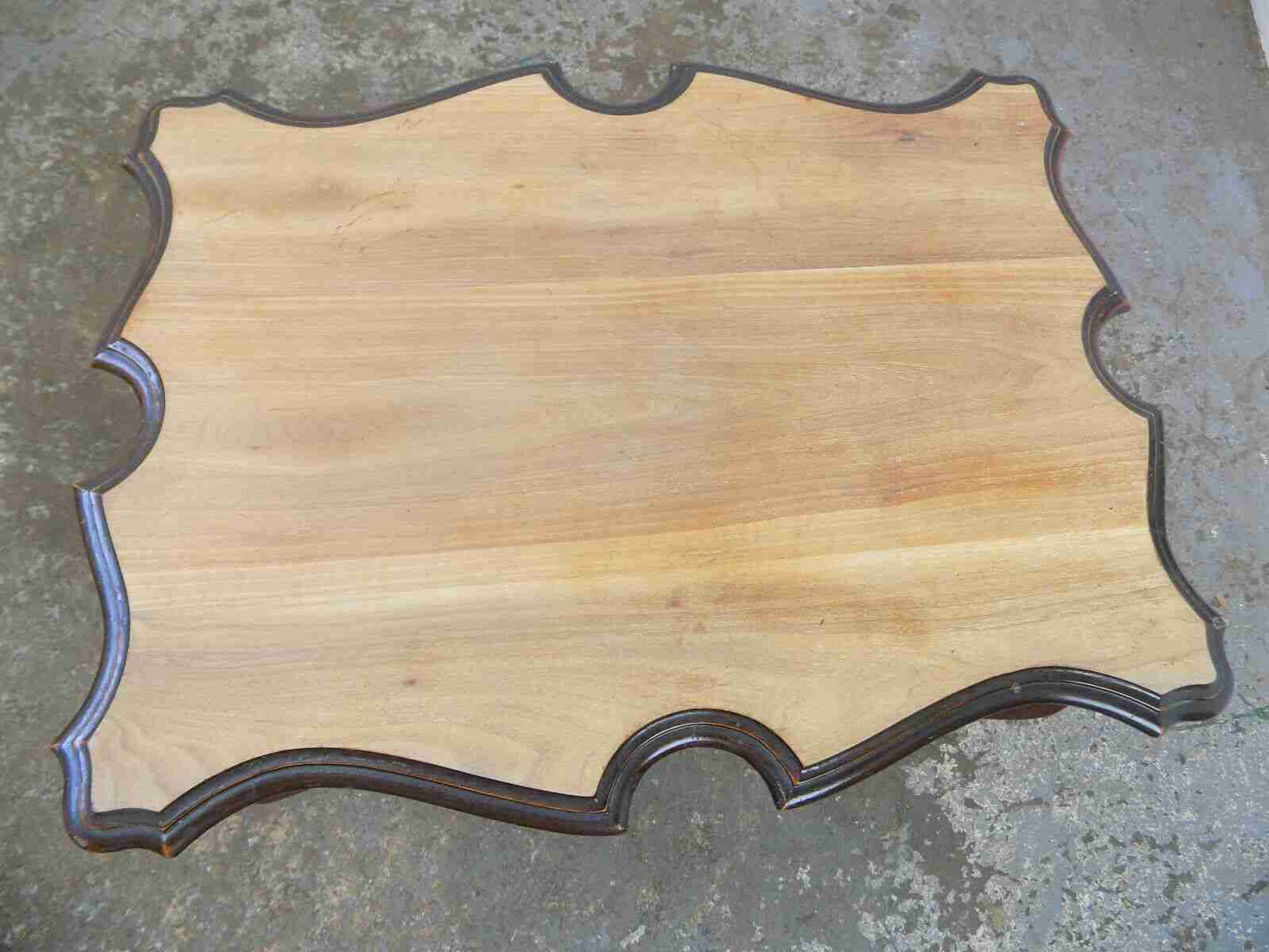 Antique Edwardian 2 tier crimped edged side table
