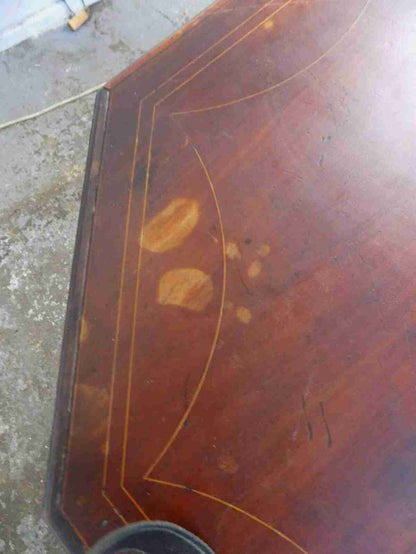 Antique Edwardian octagonal 2 tier inlaid occasional table