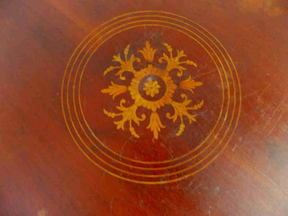 Antique Edwardian octagonal 2 tier inlaid occasional table