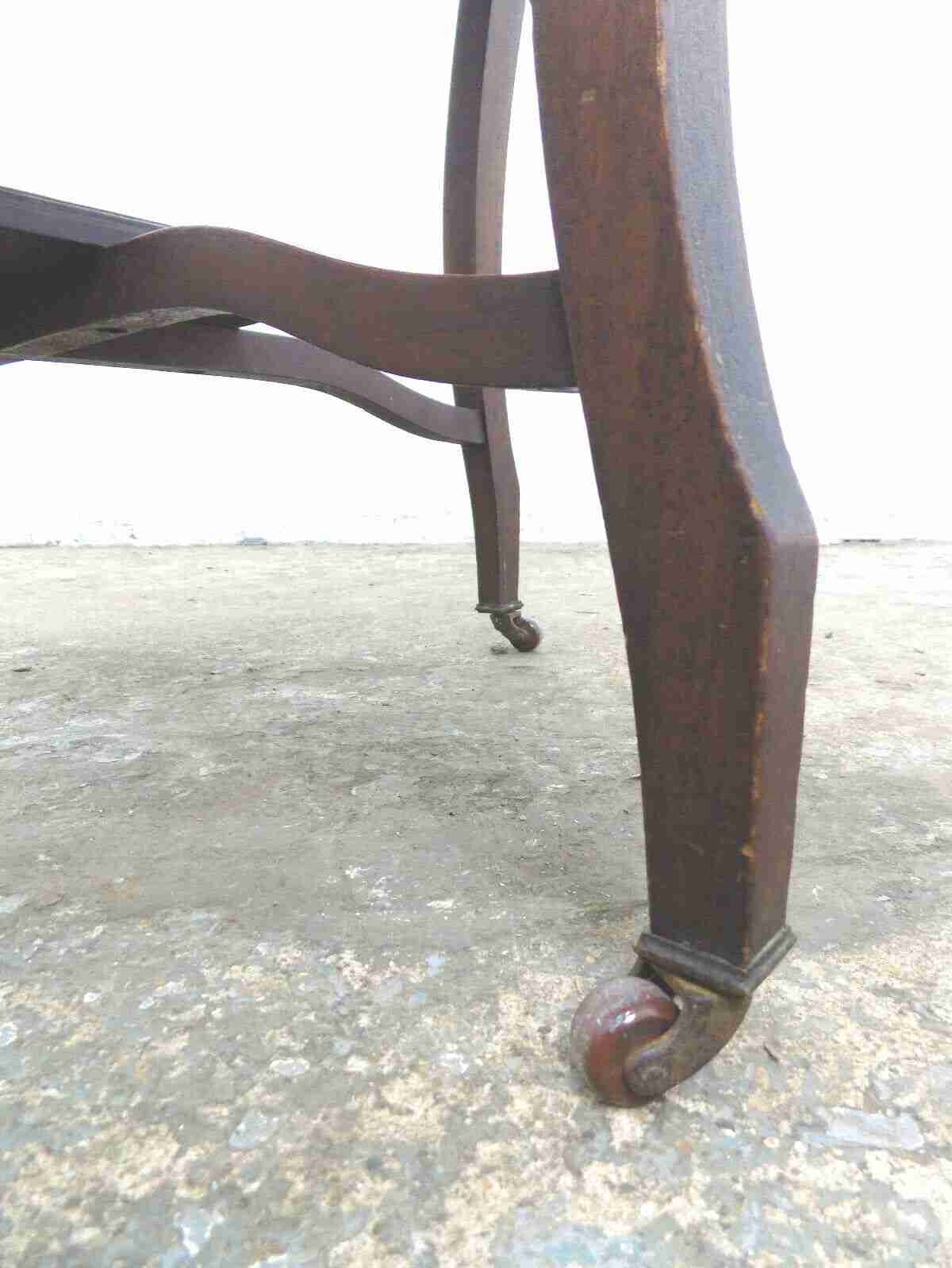 Antique Edwardian octagonal 2 tier inlaid occasional table