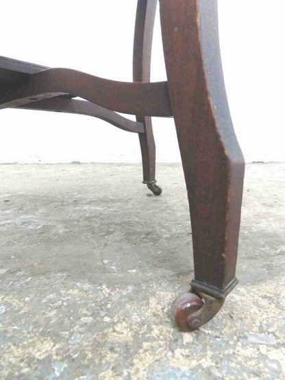 Antique Edwardian octagonal 2 tier inlaid occasional table