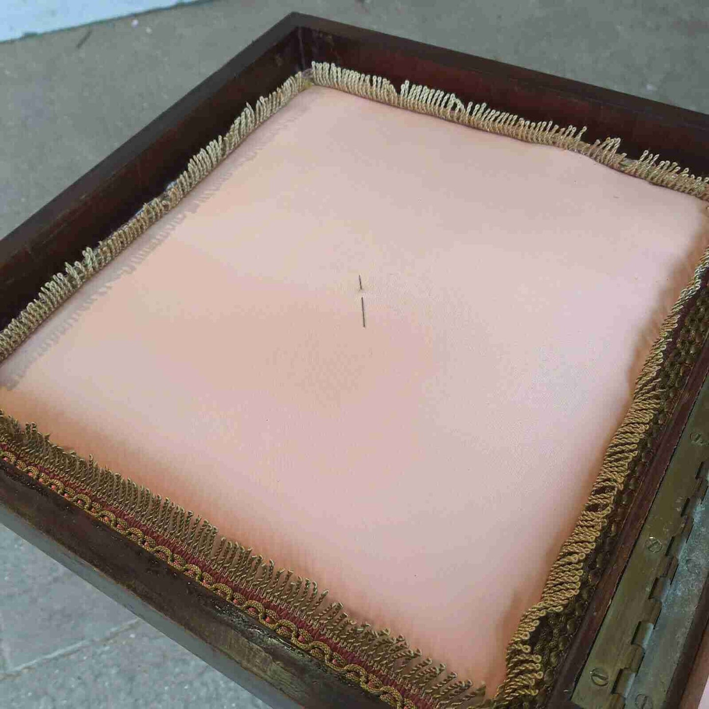 antique edwardian square mahogany sewing box side end table cabriole legs drawer