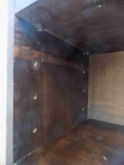 Antique freestanding Edwardian large mahogany open front bookcase