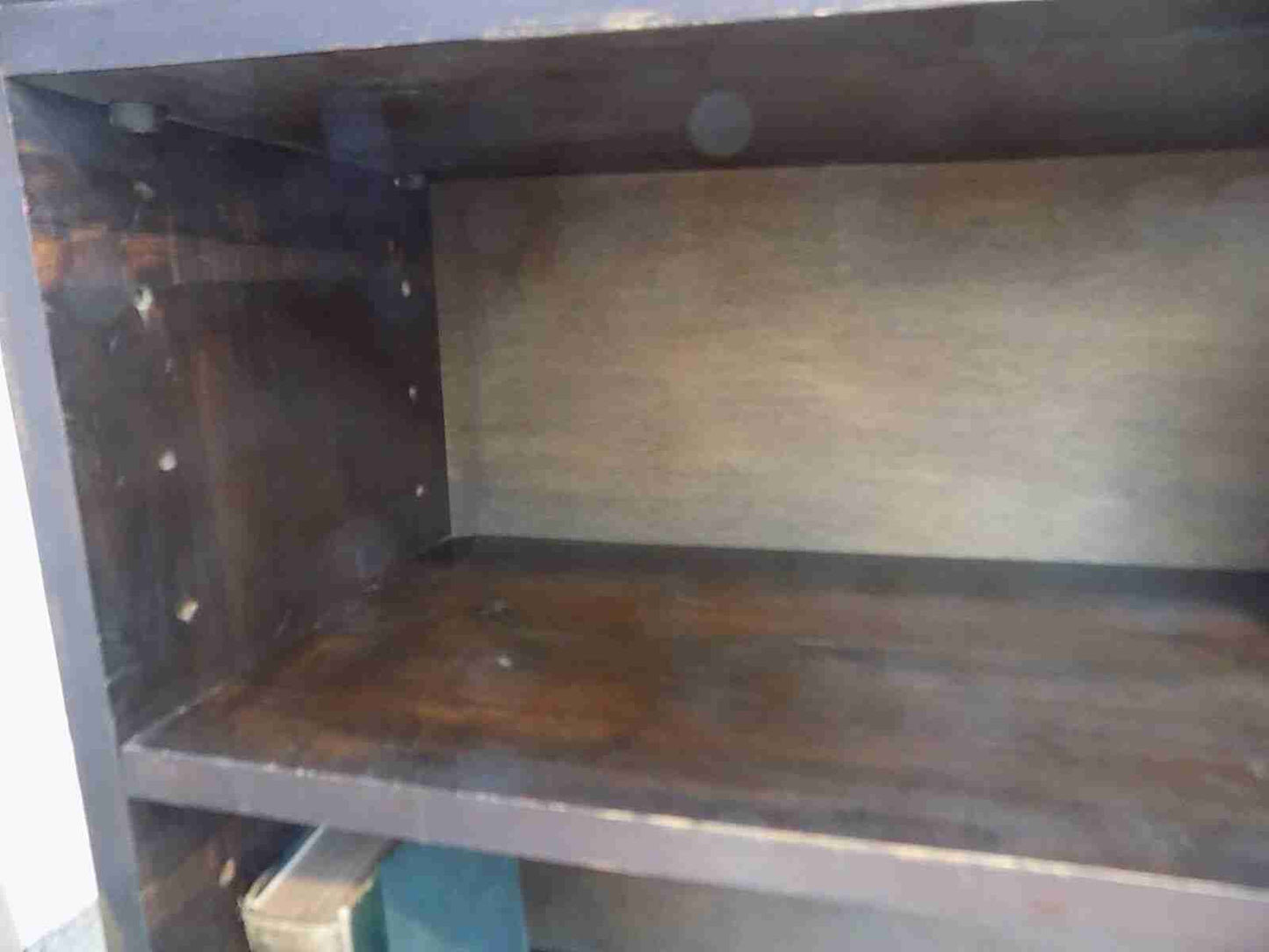 Antique freestanding Edwardian large mahogany open front bookcase