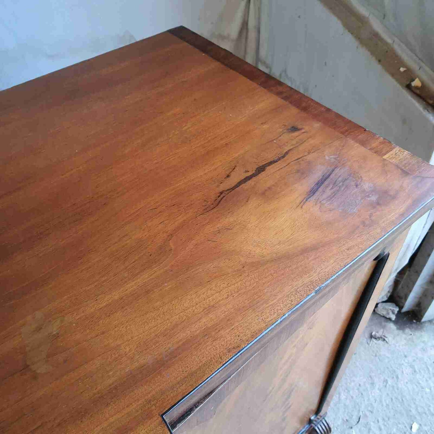 antique georgian mahogany breakfront sideboard 2 doors drawer cupboard shelves