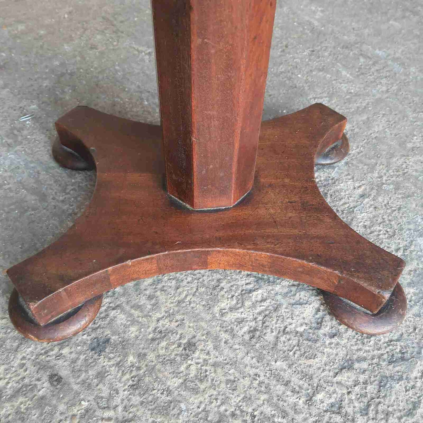 antique georgian mahogany pedestal quad base end side table drawer pot handles