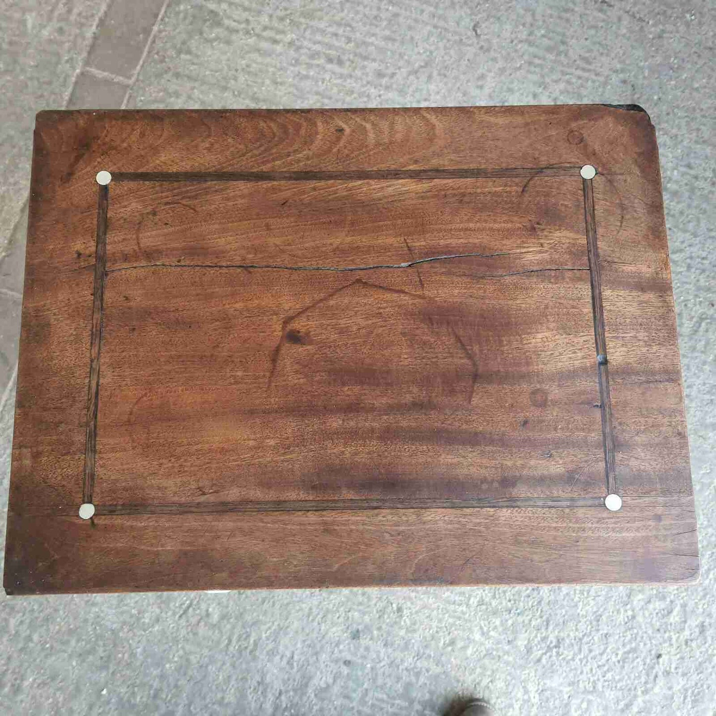 antique georgian mahogany pedestal quad base end side table drawer pot handles