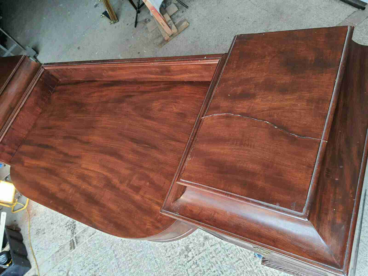 antique georgian pedestal mahogany bow sideboard drawers cupboard ice drawer