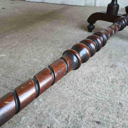 antique serpentine victorian console server hall ocassional buffet table rope