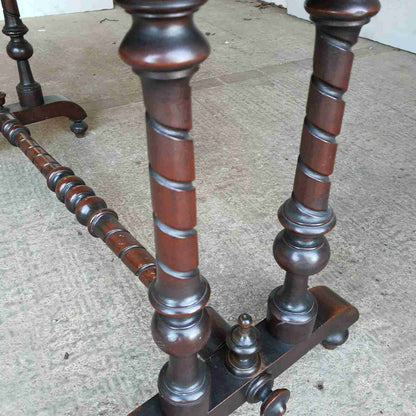 antique serpentine victorian console server hall ocassional buffet table rope